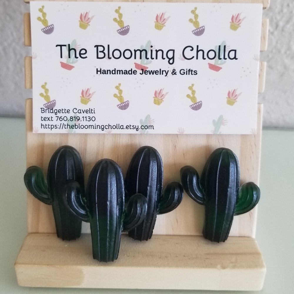The Blooming Cholla Handmade Cactus Magnet Decor